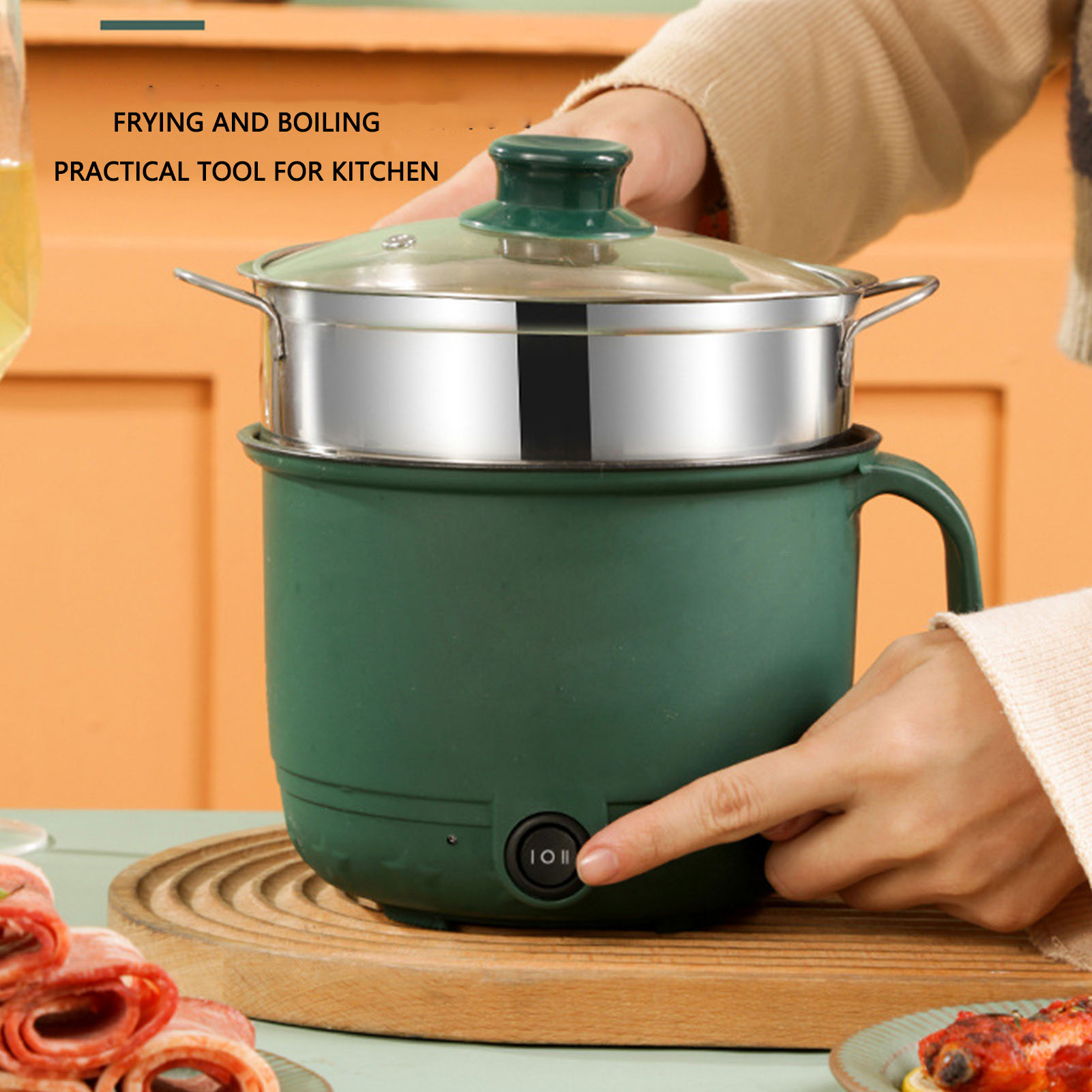 Home Cooking Electric - Электрическая кастрюля 1.5 л, 600 Вт,