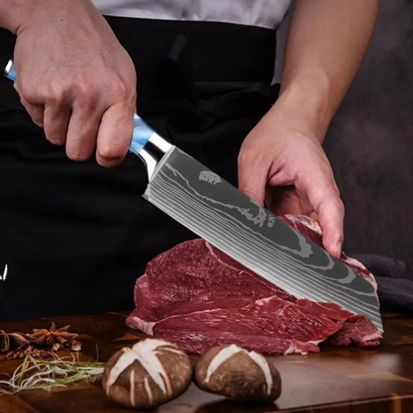 Дамасский узорный лазерный ста – обзор и цена Home Cooking Japanese